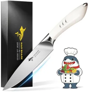 Paring Knife 5 Inch Ultra Sharp Ergonomic Handle Design White